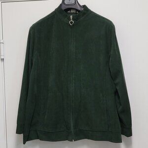 Vintage Allison Daley Cardigan Sweater Womens 2X Plus Corduroy Full Zip Pockets